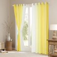 thumbnail image 3 of Homewish Stripes Pattern Blackout Curtains Set of 2 (52x84 Each),Asbtract Minimalist Desgin Window Curtains,Gradient Yellow White Curtains and Drapes For Girls Kids,Ultra Soft Home Decor, 3 of 6