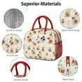 thumbnail image 4 of Lunch Bag Lunch Box for Women Reusable Insulated Lunch Cooler Bags,Large Capacity for Work Travel Picnic,Water-Resistant Pioneer Colorful Floral Lunch Tote Bag Gifts for Woman Mom Red, 4 of 6