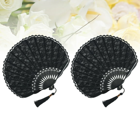 MUSEYA 2Pcs Foldable Hand Fan Bamboo Shell Shape Heat Dissipation Wedding Decor for Women