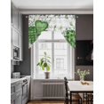 thumbnail image 3 of St. Patrick's Swag Valances for Windows, Curtains Drapes, Lucky Shamrock Green Eucalyptus Floral Farm Wooden Kitchen Window Curtains Over Sink Window Treatment Valance for Bedroom/Bathroom 56"x36", 3 of 5