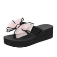 thumbnail image 2 of YTCAMLO Wedge Flip Flops for Women, Fashion Summer Beach Anti-Slip Slip On Sandals, Cute Bowknot Comfortable Thong Slippers, 2 of 9