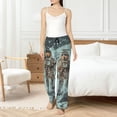 thumbnail image 4 of Salouo Astronauts On Lunar Mission Print Women's Pajama Pants Casual Loose Sweatpants PJs Flowy Pants Drawstring Palazzo for Women Wide Leg Pants Lounge Pajama -XX-Large, 4 of 8