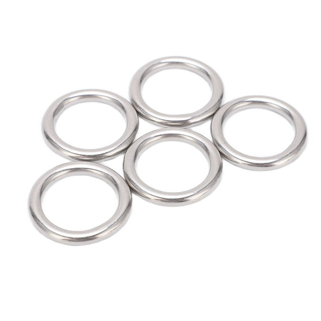 Anneau Rond en Acier Inoxydable, Anneaux Toriques en Acier Inoxydable Application Large Résistance à la Rouille Réutilisable Fiable pour Plongée pour Voile 5x25mm, 5x20mm