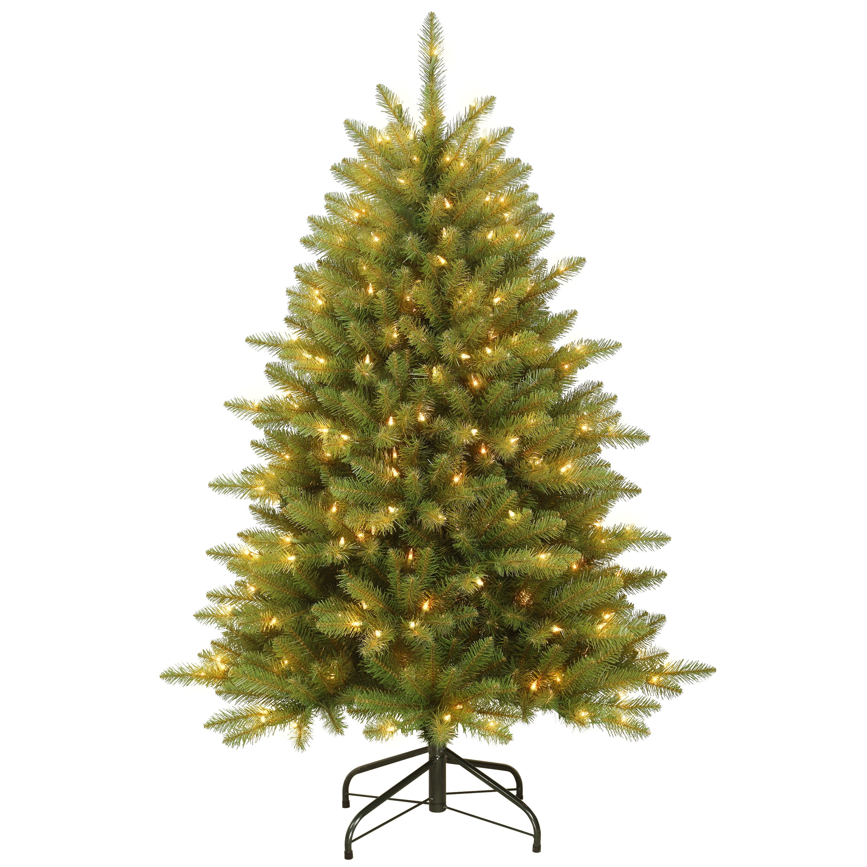 Puleo International 4.5 Ft Pre-Lit Artificial Christmas Tree – Hillside Spruce, 614 Tips, 150 Clear Lights