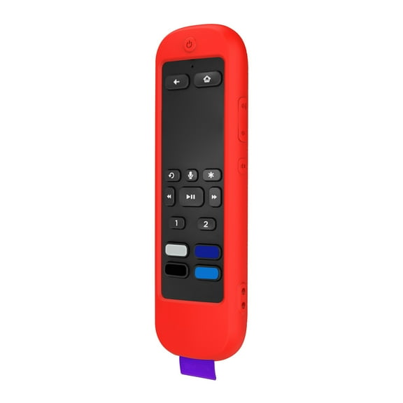 Windcarnival Protective Cover Comfortable Grip with Strap Stain-resistant Shockproof Anti-slip Texture Effective Protection No Yellowing Smart TV Remote Control Silicone Case for ROKU Ultra 2022