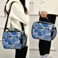 thumbnail image 5 of FORMRS Student Lunch Bag Insulated Reusable Cooler Box with Zipper Pockets, Blue Garden Pattern, 5 of 9
