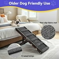 thumbnail image 3 of 2025 Upgraded Dog Ramp for Couch, Foldable Small Dog Ramp for Low Bed, 4 Adjustable Height from 13'' to 21", Portable Stable Pet Step with Non-Slip Pad, Pet Ramps Use for Couch Stairs, Black, 3 of 7