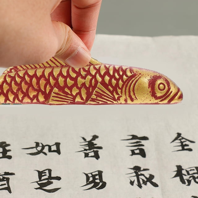OUNONA Paper Weight De Estilo Chino En Hierro Fundido Para Arte Y Caligrafía En Escritorio