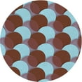 thumbnail image 1 of Ahgly Company Indoor Round Patterned Blue Hosta Blue Area Rugs, 8' Round, 1 of 1
