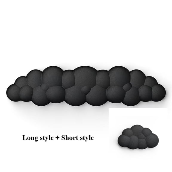 Ergonomic Wrist Rest for Keyboard and Mouse, Soft Memory Foam Keyboard Wrist Rest Set with Non-Slip Silicone Base, Easy Typing, Pain Relief, Comfort for Office, Work, Gaming (Classic Black)