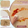 thumbnail image 5 of Tcwhniev Round Picnic Tablecloth, Waterproof Elastic Fitted Table Covers for 36" - 44" Tables, Wipeable Flannel Backed Vinyl Tablecloths for Camping, Indoor, Outdoor, 5 of 7