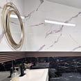thumbnail image 3 of Dundee Deco UV Marble Wall Panels – Perfect for Accent Walls, Bathrooms, Kitchens, and Living Spaces - White, Grey Veins - Sample 6" x 6", 3 of 7