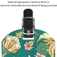 thumbnail image 4 of Square 2Pack PU Leather Vintage Flowers Cruise Luggage Tag with Privacy Cover and Name ID Tag for Travel Handbags Backpacks Luggage Tags, 4 of 6