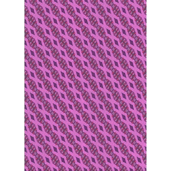 Ahgly Company Indoor Rectangle Patterned Medium Violet Red Pink Area Rugs, 5' x 7'