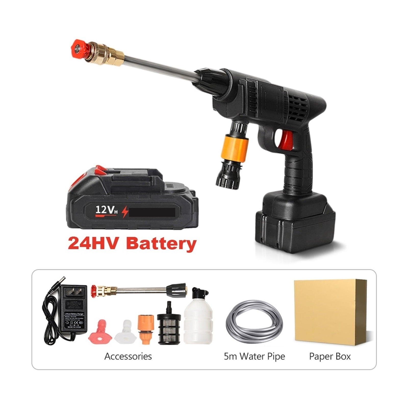 High Pressure Water Gun Electric Car Household Rechargeable Lithium Battery Wireless Spray Washer Cleaner Washing Machin