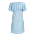 thumbnail image 6 of asdoklhq Maternity Clothes for Women,Off Shoulder Pregnancy Solid Sundress Sexy Dress, 6 of 9