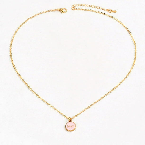Xiao Hua Ideas de regalos para el Día de la Madre: collar para mamá, regalos para mamá de parte de su hijo, regalos para mamá, regalos para la abuela, regalo para el Día de la Madre (rosa)
