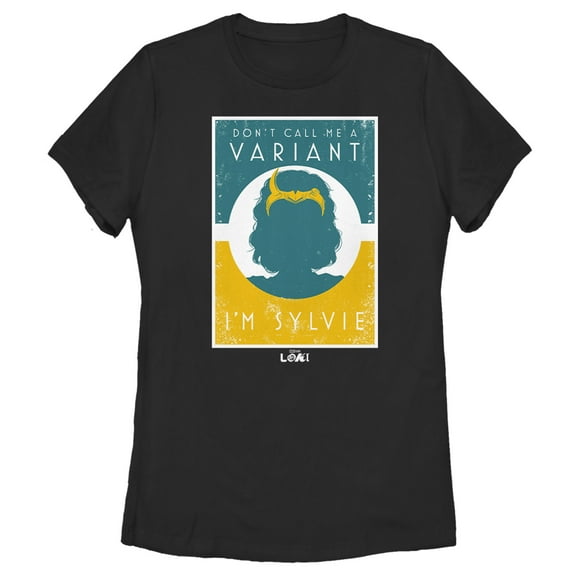 Women's Marvel Loki I'm Sylvie Graphic Tee Black Medium