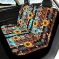 thumbnail image 3 of Renewold American Tribal Sunflower Brown Car Seat Cover Full Set for Women Men, Front & Rear Car Seats Protector Vehicle Split Bench Covers, Washable Vehicle Cushion, 3 of 7