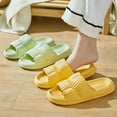 thumbnail image 3 of Xinyolin 1 Pair Unisex Slippers Pleats Thick Platform Anti Skid Soft Soles Bouncy Sandals for Daily Wear, 3 of 8