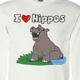 thumbnail image 4 of Inktastic I Love Hippos Long Sleeve T-Shirt, 4 of 5