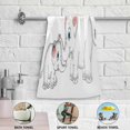 thumbnail image 4 of Baby Elephants Hand Towels 2 PCS, Mothers Day Kitchen Towel Ultra Soft and Highly Absorbent,Decorative Fingertip Face Towel for Bathroom Hotel, 28.3"x14.4", 4 of 4