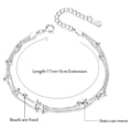 thumbnail image 4 of L.Karden Pulsera de plata para joyería de mujer,Pulsera de plata de ley S925 Pulseras de la amistad Pulseras lindas de estrellas para niñas,Regalo para mamá,Regalo para el día de la madre..., 4 of 5