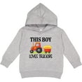thumbnail image 2 of Inktastic Farming Cute Boy Loves Tractors Toddler Hoodie, 2 of 4