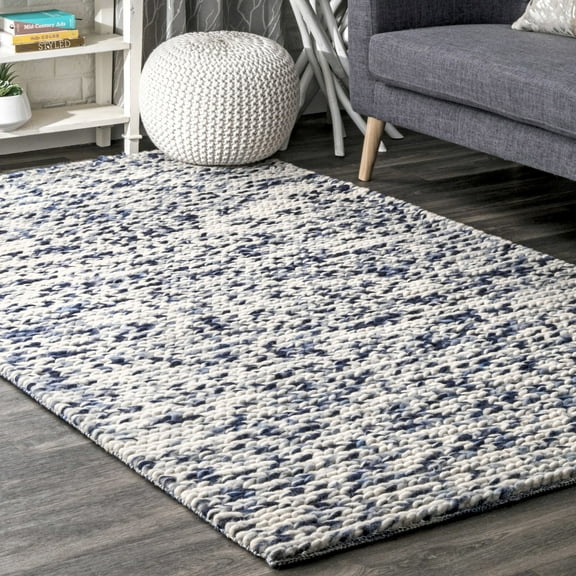 nuLOOM Penelope Braided Wool Area Rug, 5' x 8', Penelope Blue