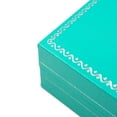 thumbnail image 3 of Teal Blue Leatherette Pendant/Earring Jewelry Box 2.6" x 3.1" x 1.1" for Packaging, Gift Box, Showcase and Tradeshow Display, 3 of 5