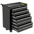 thumbnail image 1 of Rolling Tool Chest, 5-Drawers Metal Tool Box Organizer w/Auto Locking System & Lockable Wheels, Sliding Drawers, Detachable Top, Tool Storage Cabinet for Garage, 1 of 7