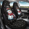 thumbnail image 3 of Chririnla Easy to Install Car Seat Covers for Automobile, Stretchy Fabric Lightweight Auto Seat Cover Set, Christmas Snowman Pattern, 3 of 7