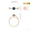 thumbnail image 4 of ANGARA Natural Tapered Shank Blue Sapphire Solitaire Ring with Diamonds in 14K Rose Gold for Women (Size-5mm) | September Birthstone, Anniversary, Jewelry Gift for Women | Natural Blue Sapphire Ring, 4 of 9