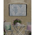 thumbnail image 6 of Outdoor TV Cover 48 to 50 Inch Weatherproof, Blue Grey Coral Pattern Waterproof TV Screen Protector for Outside Decor with Zipper and Pocket 48"L x 30"H , Tropical Ocean Summer, 6 of 7