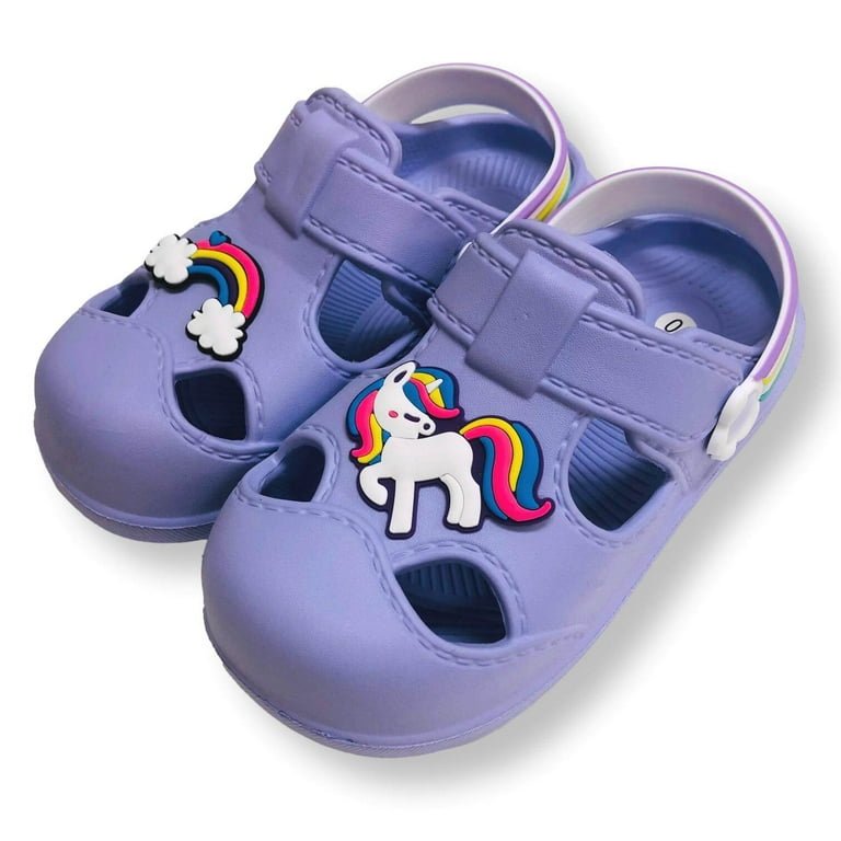 Walmart Toddler Girls Unicorn Applique Waterproof Slip-On Sandals