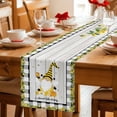 thumbnail image 4 of Honey Gnomes Cotton Linen Table Runner for Dining Kitchen, Spring Botanical Lemons Leaves Wooden Grain Wedding Outdoor Party Tablerunners, Dresser Scarf Coffee Tablecloth Runners 13x70 Inches, 4 of 8