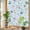 White Teal, variant on Yellow Blue Morocco Pattern Privacy Window Film, Decorative Stained Glass Window Film, Modern Moroccan Geometric Resuable Rainbow Static Cling for Home Bathroom Living Room Glass Door 17.7"x39.3"