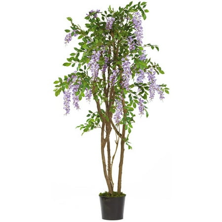 Wisteria Natural Hues Natural - Nearly Natural 5 ft. Wisteria Silk Tree