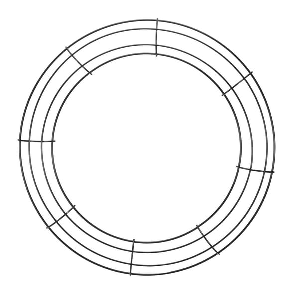 Uxcell 14" Dream Catcher Rings, Metal Round Shape Macrame Wreath Floral Hoop for Wedding Decorations, Black