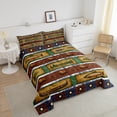 thumbnail image 4 of Erosebridal Deer Cattle Comforter Sets Queen Size,Tribal Geometric Aztec Bedding Queen Comforter Set,Rustic Farmhouse Decor,Reversible,Ultra Soft,3 Pieces, 4 of 7