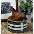 thumbnail image 7 of Ebros Brown Stallion Horse At Rest Round Jewelry Trinket Decorative Box 5.25"H, 7 of 7