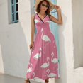 thumbnail image 2 of Flamingo Pattern Pattern Design Sleeveless Dress Summer Clothes for Women Women's Clothing 2025, 2 of 7