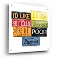 thumbnail image 2 of Epic Art 'Picasso Like 2 B Rich' by Gregory Constantine, Acrylic Glass Wall Art, 24"x24", 2 of 8