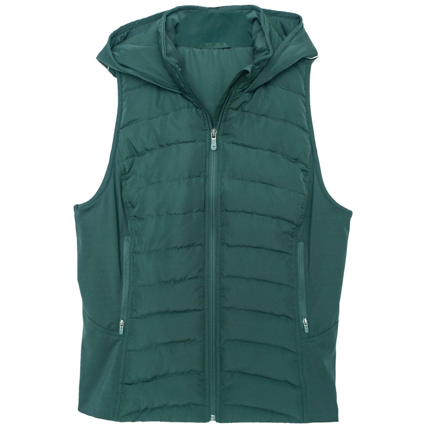 Tangerine Women Active Puffer FullZip Hooded Vest