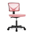 thumbnail image 1 of Silla DUMOS Pequeña de Oficina Ergonómica sin Brazos con Respaldo de Malla Rosa, 1 of 8