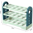 thumbnail image 2 of Soporte para huevos para nevera, organizr de huevos de 3 niveles para refrigerr, encimera, organización de refrigerr que ahorra espacio (verde), 2 of 3