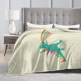 thumbnail image 4 of DouZhe Ultra-Soft Micro Fleece Lightweight Flannel Bed Blanket, Funny Beast Dinosaur Print Cozy Warm Throw Blankets, 40"x30", 4 of 7