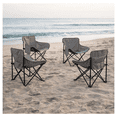 thumbnail image 4 of Silla Para Camping Playa Pesca Plegable De Lona Impermeable Gris, 4 of 4
