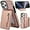 Pink, variant on for iPhone 16 Pro/Apple 16 Pro Case Zipper Wallet with Card Holder, [Compatible with MagSafe] 2 in 1 Flip Premium Leather with Kickstand for Apple iPhone 16 Pro. ZFT-Retro Pink