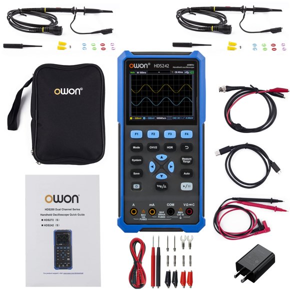 Osciloscopio portátil Abestop HDS242 2CH 40 MHz con multímetro